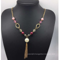 Colorful Beads Pearl Sweater Necklace (XJW13760)